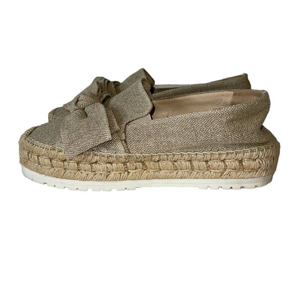 Botkier Wesley Beige Canvas Platform Espadrilles Size 10 - Picture 4 of 10